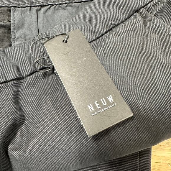 NEUW NWT Washed Black Studio Pant Men's Size 38W x 28L Flat Front Cuffed Hem - Picture 6 of 11